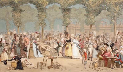 Garden on the Palais-Royal in 18th Century Paris, 1875 by French School